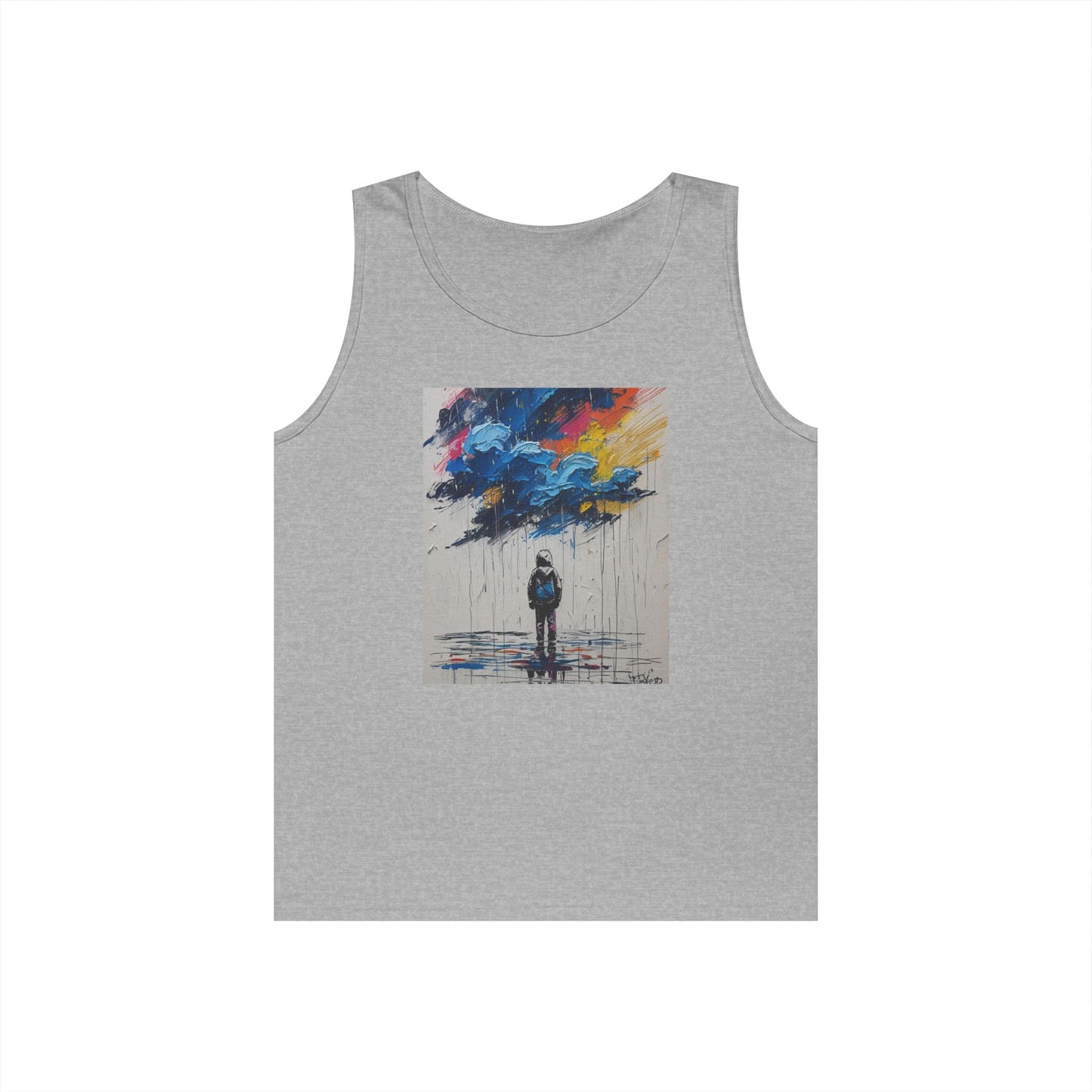 Artistic Unisex Heavy Cotton Tank Top - Inspirational Wall Art, Unique Graphic Tee, Summer Fashion, Gift for Art Lovers, Casual Wear