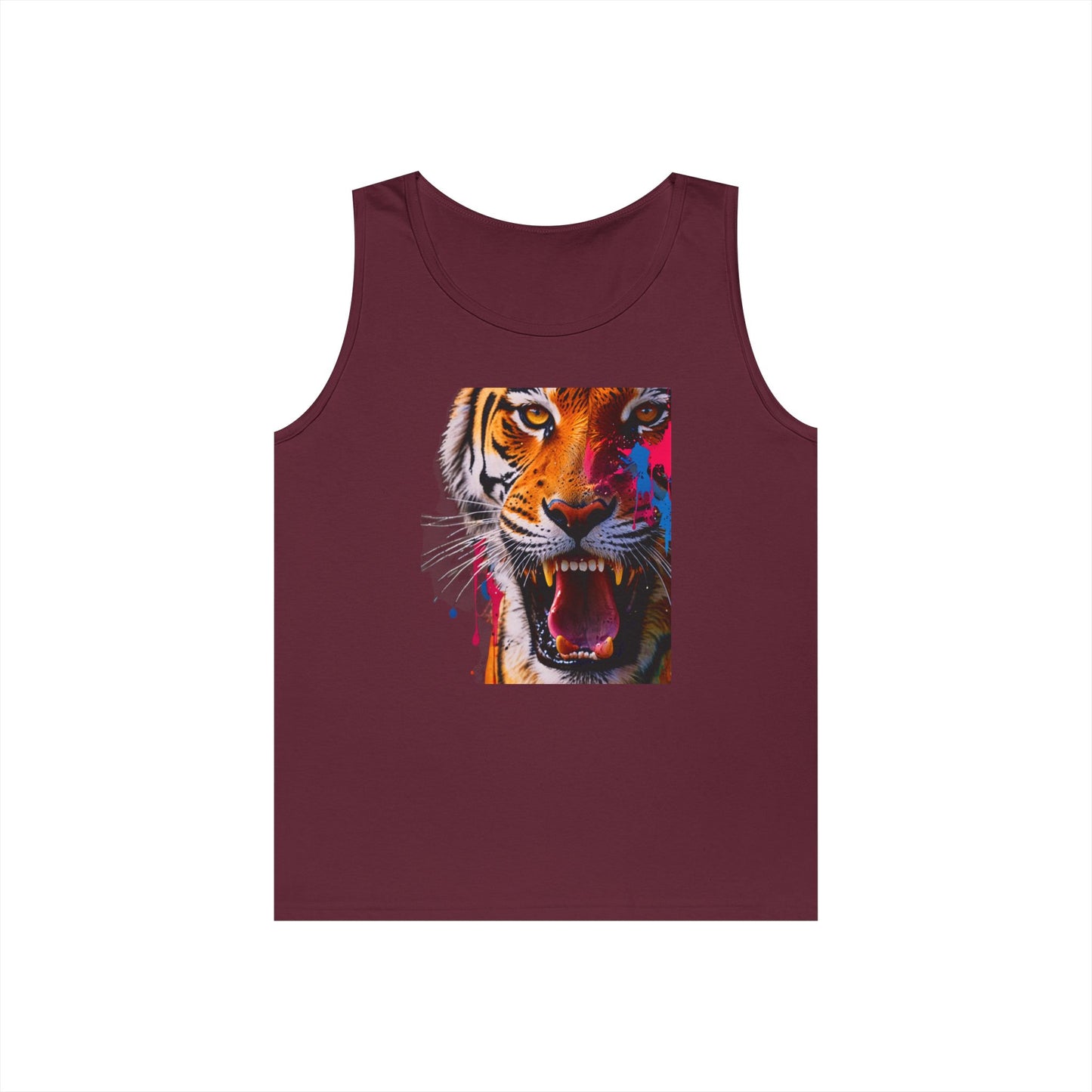 Bold Tiger Graphic Unisex Tank Top, Summer Attire, Animal Lover Gift, Fitness Shirt, Inspirational Apparel, Birthday Present