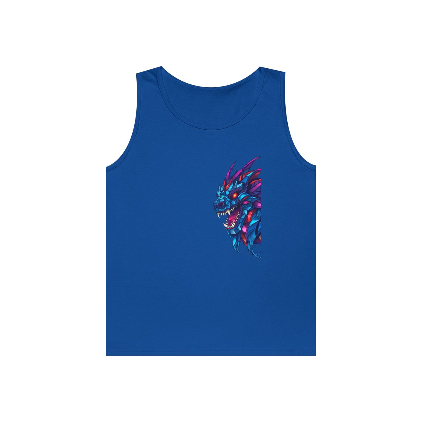 Fierce Lion Graphic Tank Top, Unisex Heavy Cotton Sleeveless Tee, Festival Wear, Summer Style, Gift for Animal Lovers