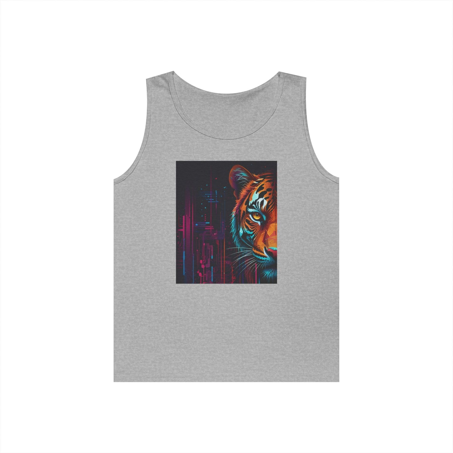 Fierce Tiger Graphic Tank Top - Unisex Summer Wear, Workout Top, Festival Outfit, Streetwear, Animal Lover Gift