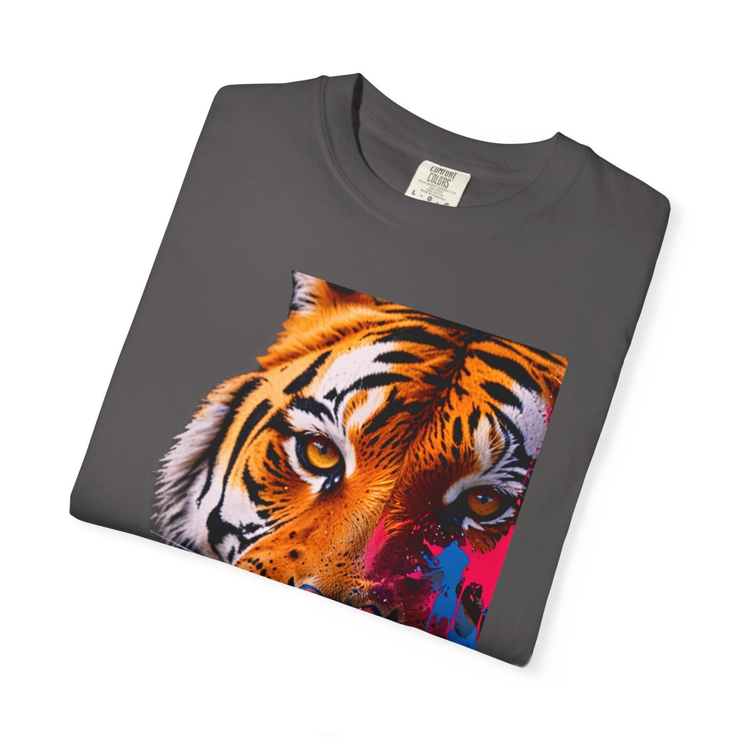 Fierce Tiger Graphic T-Shirt | Unisex Garment-Dyed Tee, Wild Animal Shirt, Nature Lover Gift, Statement Tee, Birthday and Casual Wear