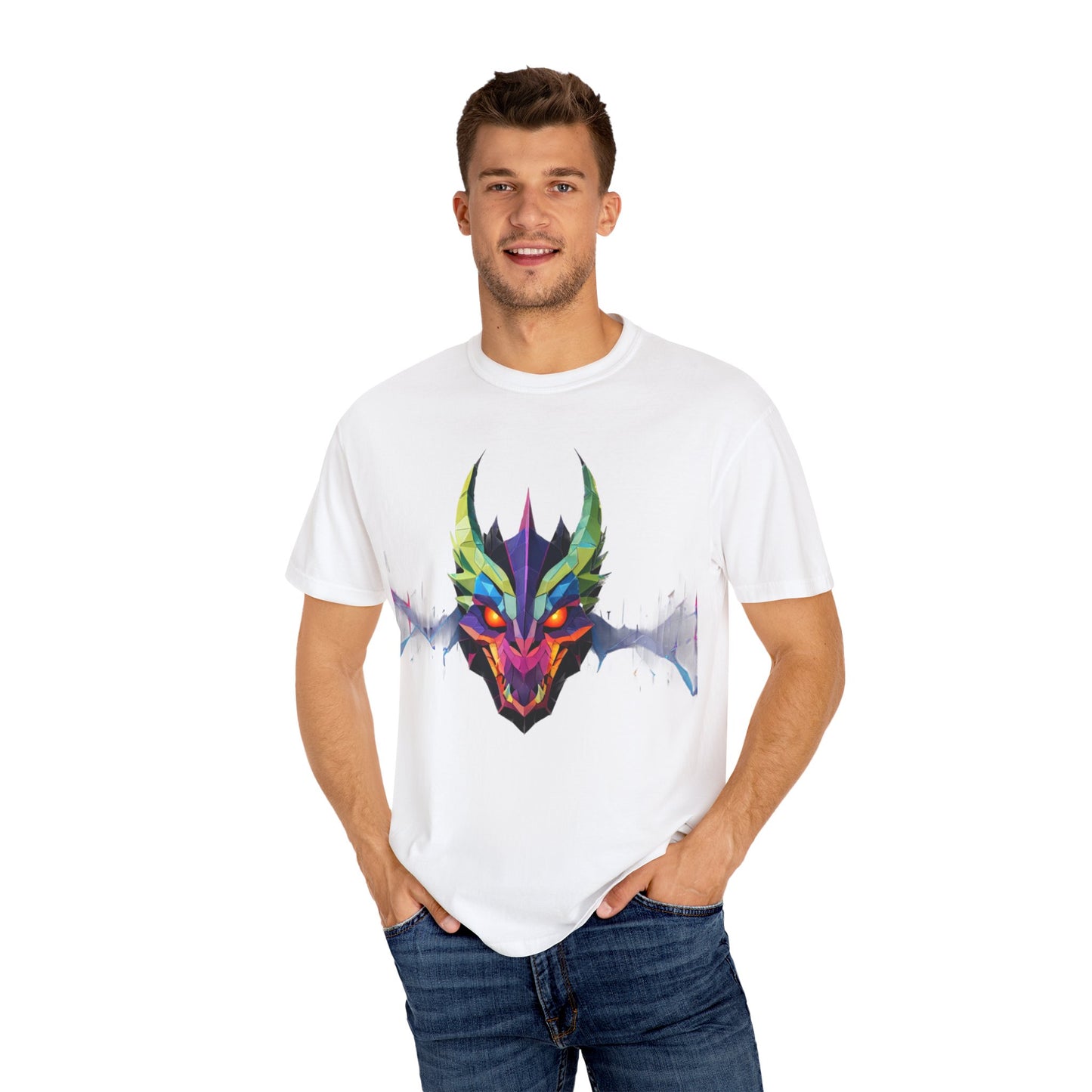 Colorful Dragon Artwork T-Shirt, Unique Graphic Tee, Unisex Casual Wear, Perfect Gift for Gamers, Birthday Gift, Art Enthusiasts