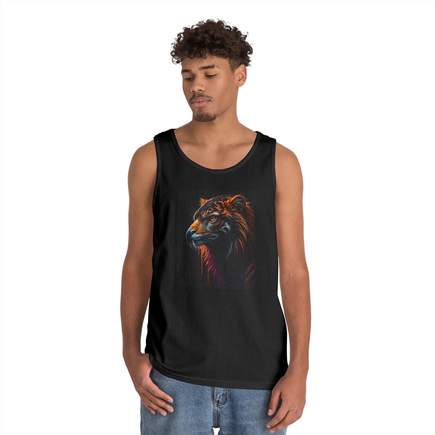 Bold Tiger Graphic Tank Top - Summer Fashion, Workout Gear, Gift for Animal Lovers, Festival Wear, Unisex Casual Top