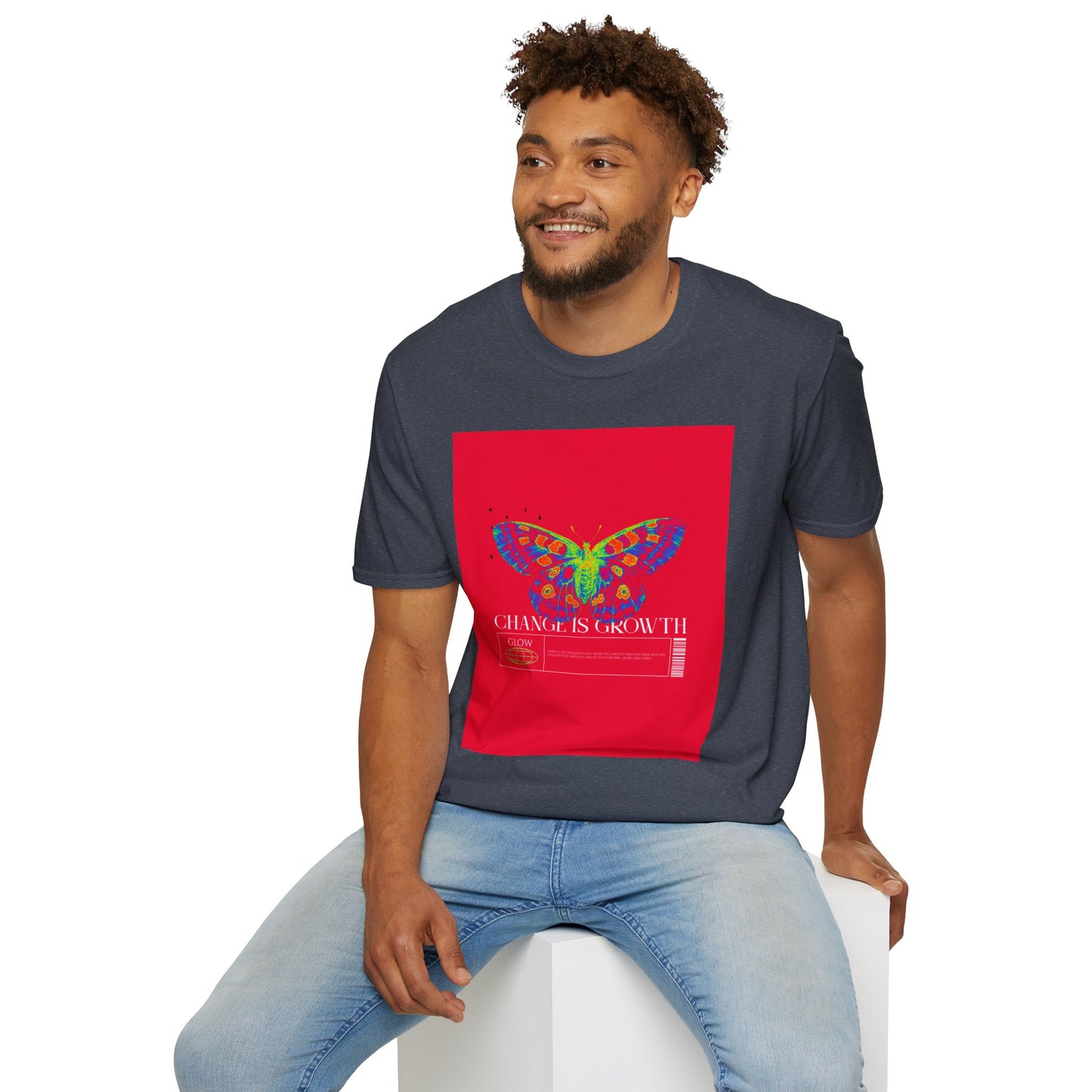Butterfly Growth T-Shirt — Colorful 'Change Is Growth' Inspirational Tee