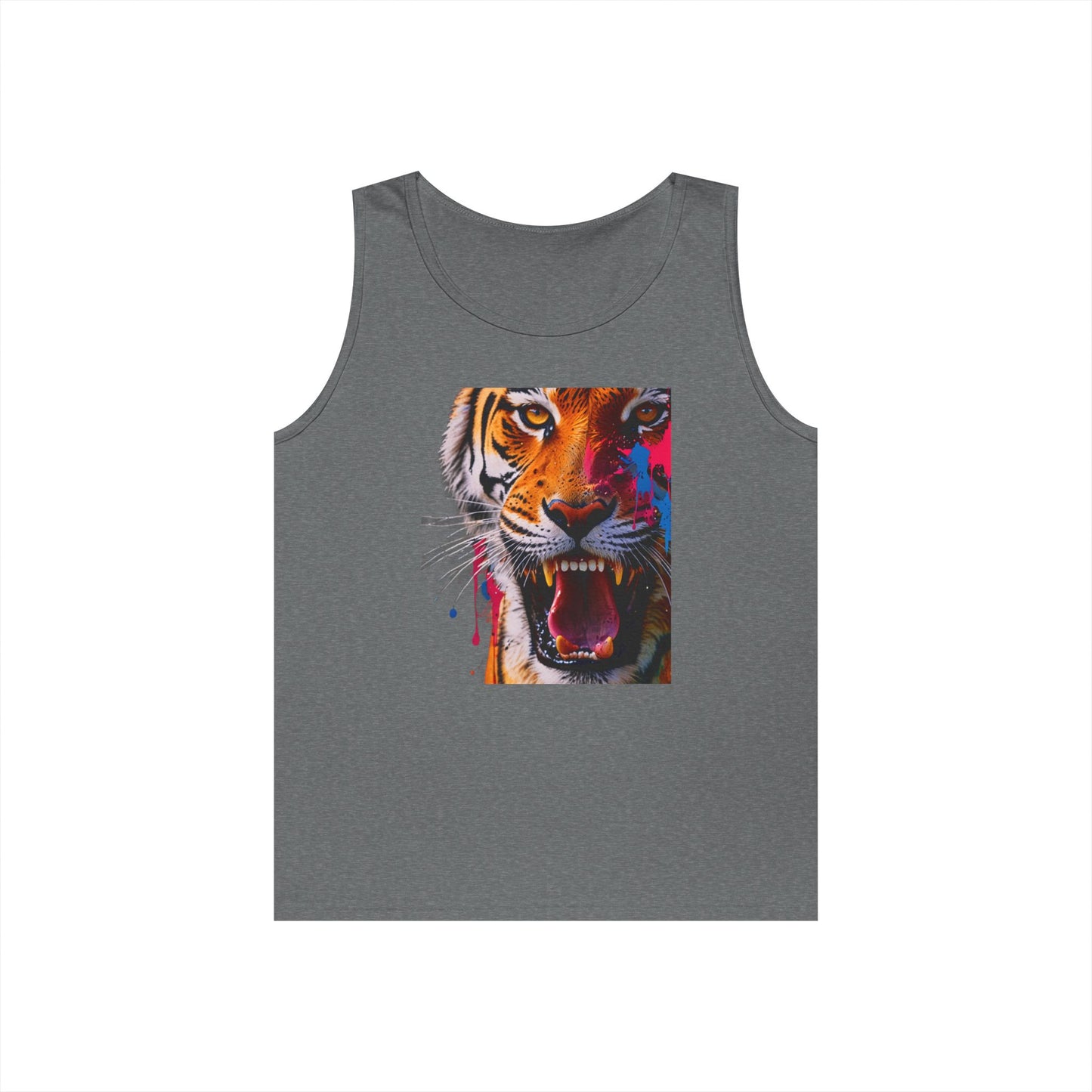 Bold Tiger Graphic Unisex Tank Top, Summer Attire, Animal Lover Gift, Fitness Shirt, Inspirational Apparel, Birthday Present