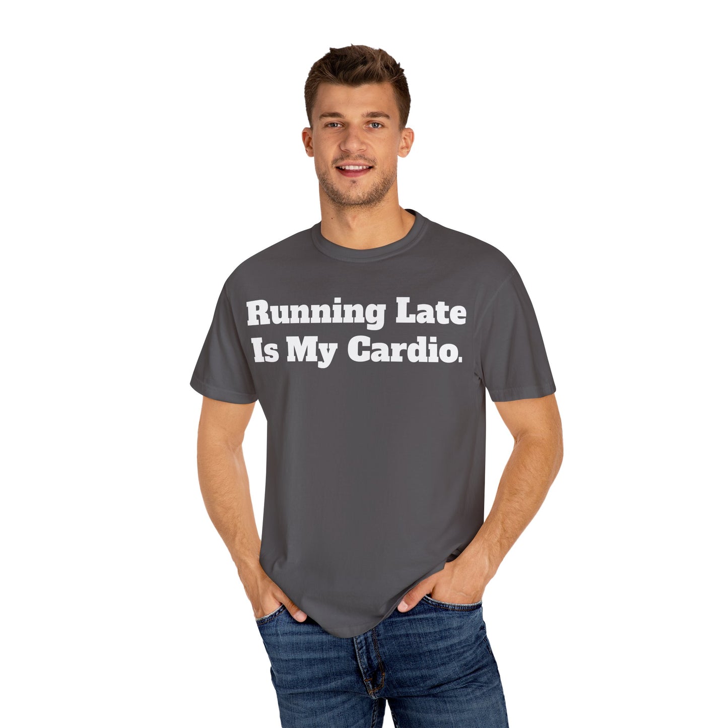 Funny Running Late T-Shirt, Unisex Humor Tee, Perfect Gift for Busy Friends, Casual Outfit, Birthdays, Anniversaries, Everyday Wear