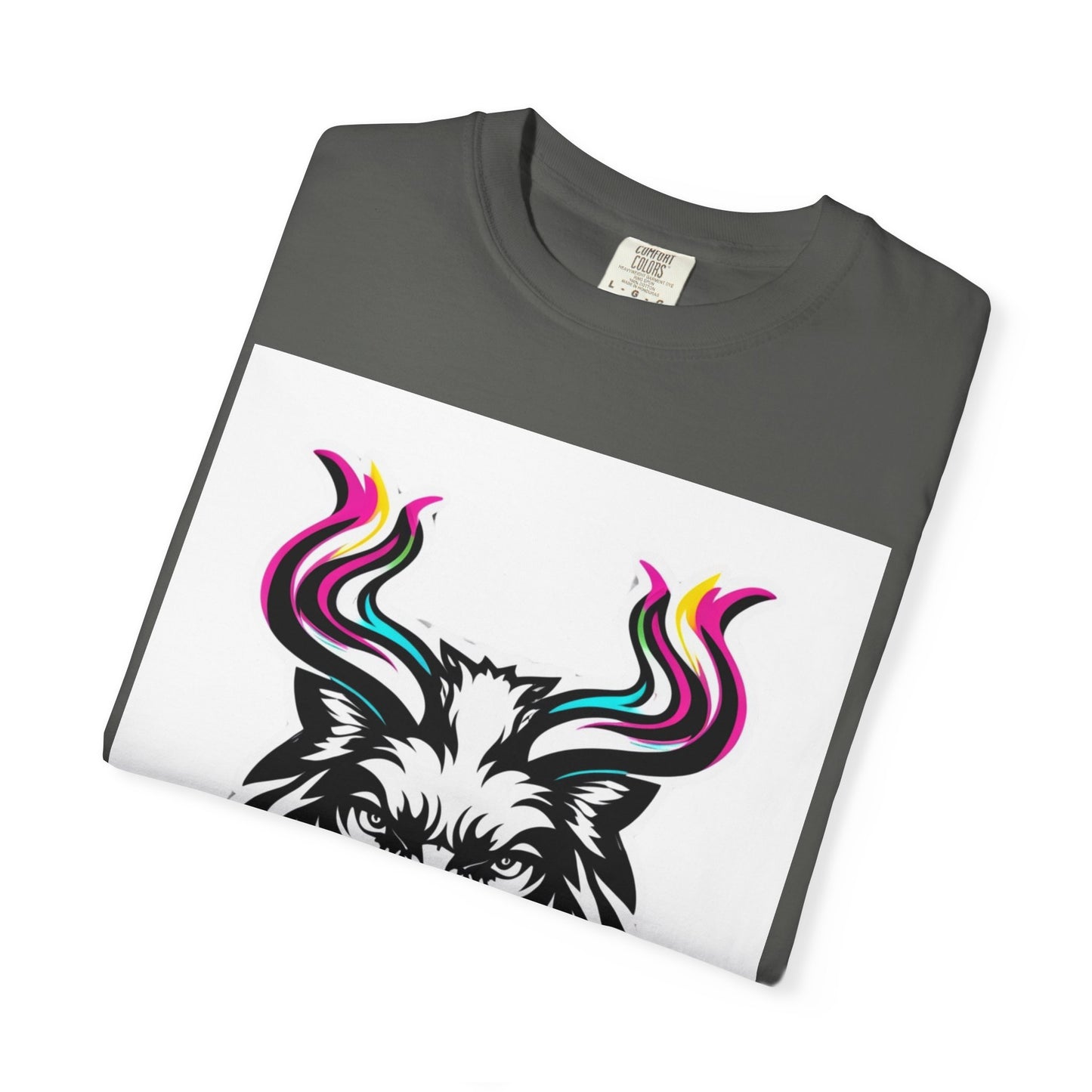 Colorful Graphic Tee with Animal Design, Unisex Garment-Dyed T-Shirt, Casual Wear, Gift for Animal Lovers, Summer Fashion