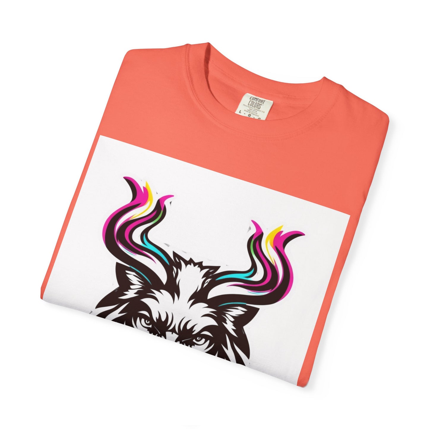 Colorful Graphic Tee with Animal Design, Unisex Garment-Dyed T-Shirt, Casual Wear, Gift for Animal Lovers, Summer Fashion