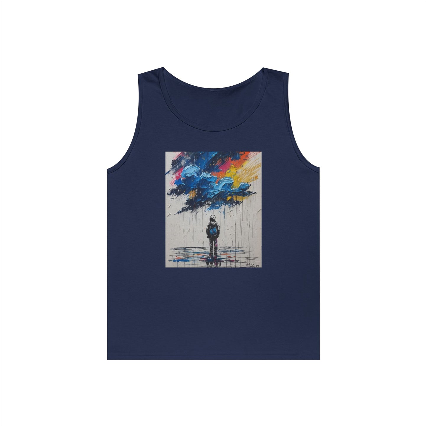 Artistic Unisex Heavy Cotton Tank Top - Inspirational Wall Art, Unique Graphic Tee, Summer Fashion, Gift for Art Lovers, Casual Wear