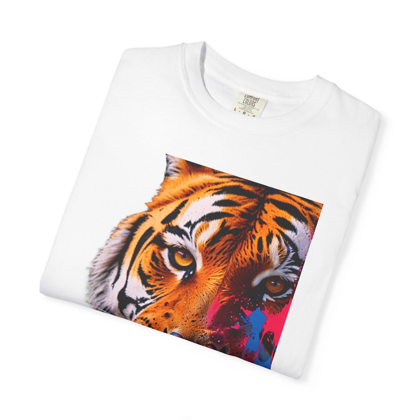 Fierce Tiger Graphic T-Shirt | Unisex Garment-Dyed Tee, Wild Animal Shirt, Nature Lover Gift, Statement Tee, Birthday and Casual Wear