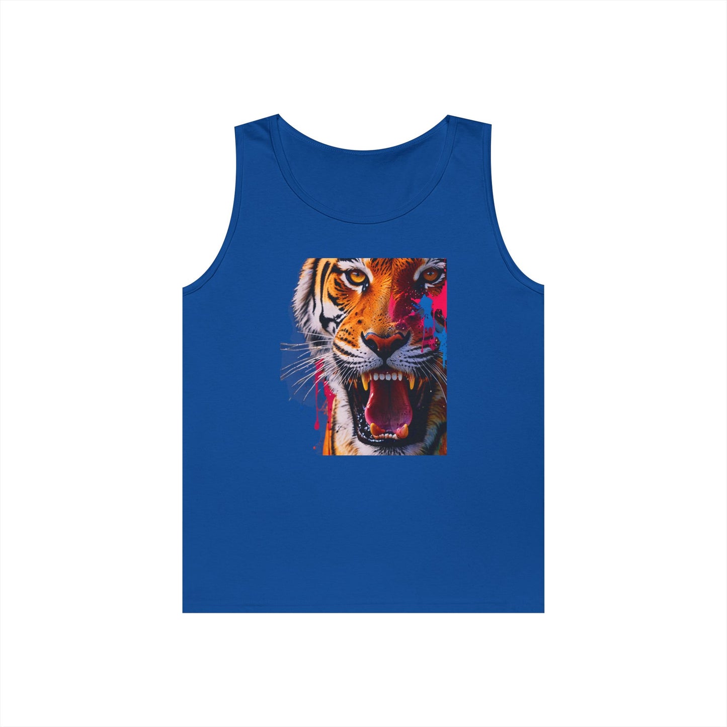 Bold Tiger Graphic Unisex Tank Top, Summer Attire, Animal Lover Gift, Fitness Shirt, Inspirational Apparel, Birthday Present
