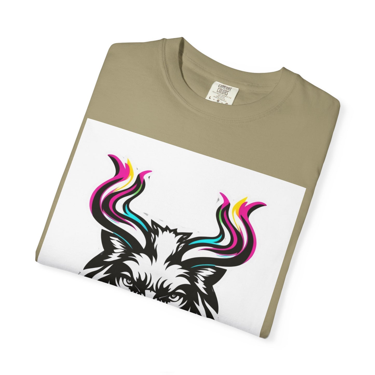 Colorful Graphic Tee with Animal Design, Unisex Garment-Dyed T-Shirt, Casual Wear, Gift for Animal Lovers, Summer Fashion
