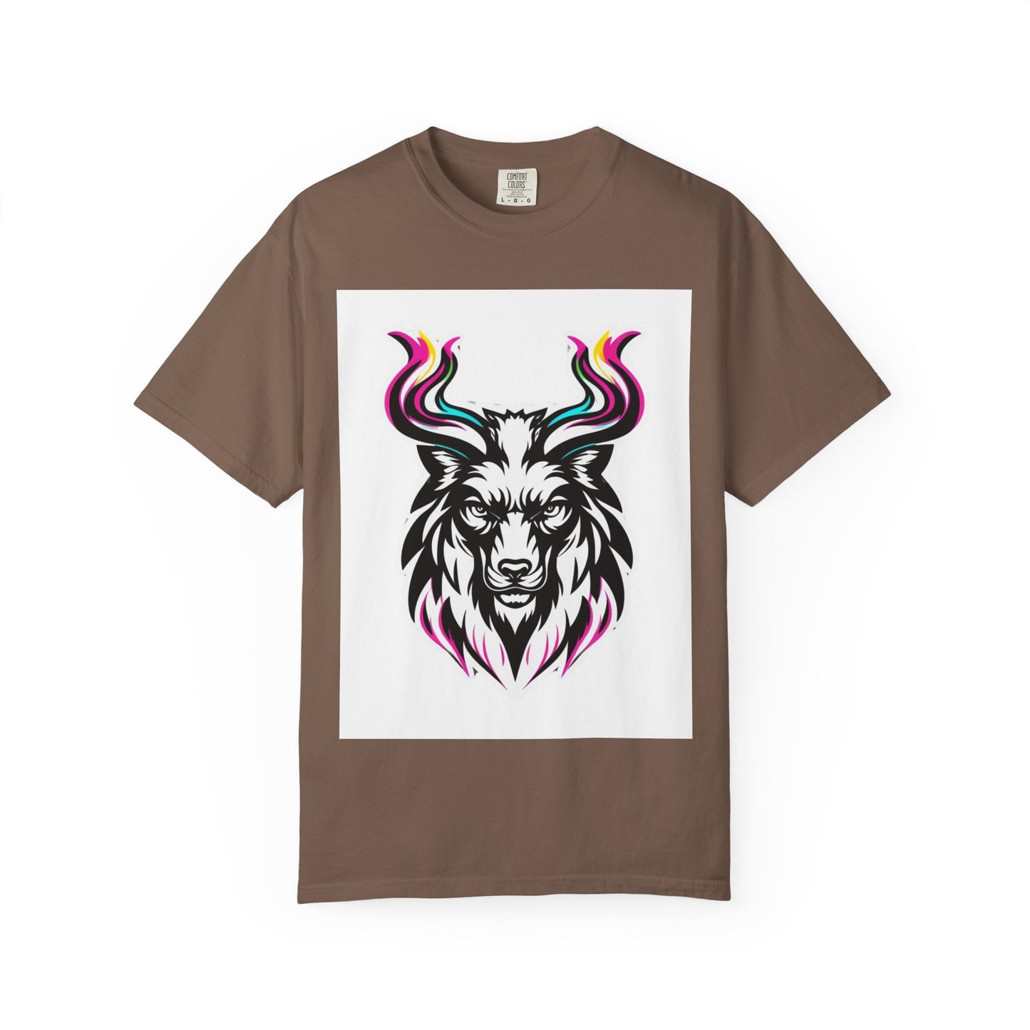 Colorful Graphic Tee with Animal Design, Unisex Garment-Dyed T-Shirt, Casual Wear, Gift for Animal Lovers, Summer Fashion
