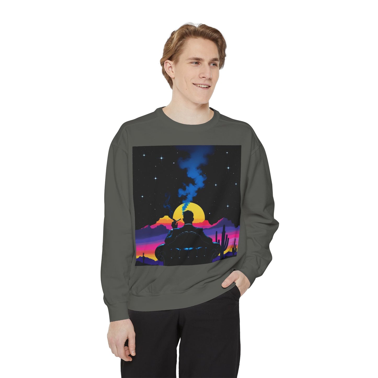 Unisex Sunset Vibes Sweatshirt - Cozy Retro Graphic Top for Adults, Gift for Her, Him, Casual Wear, Fall Fashion