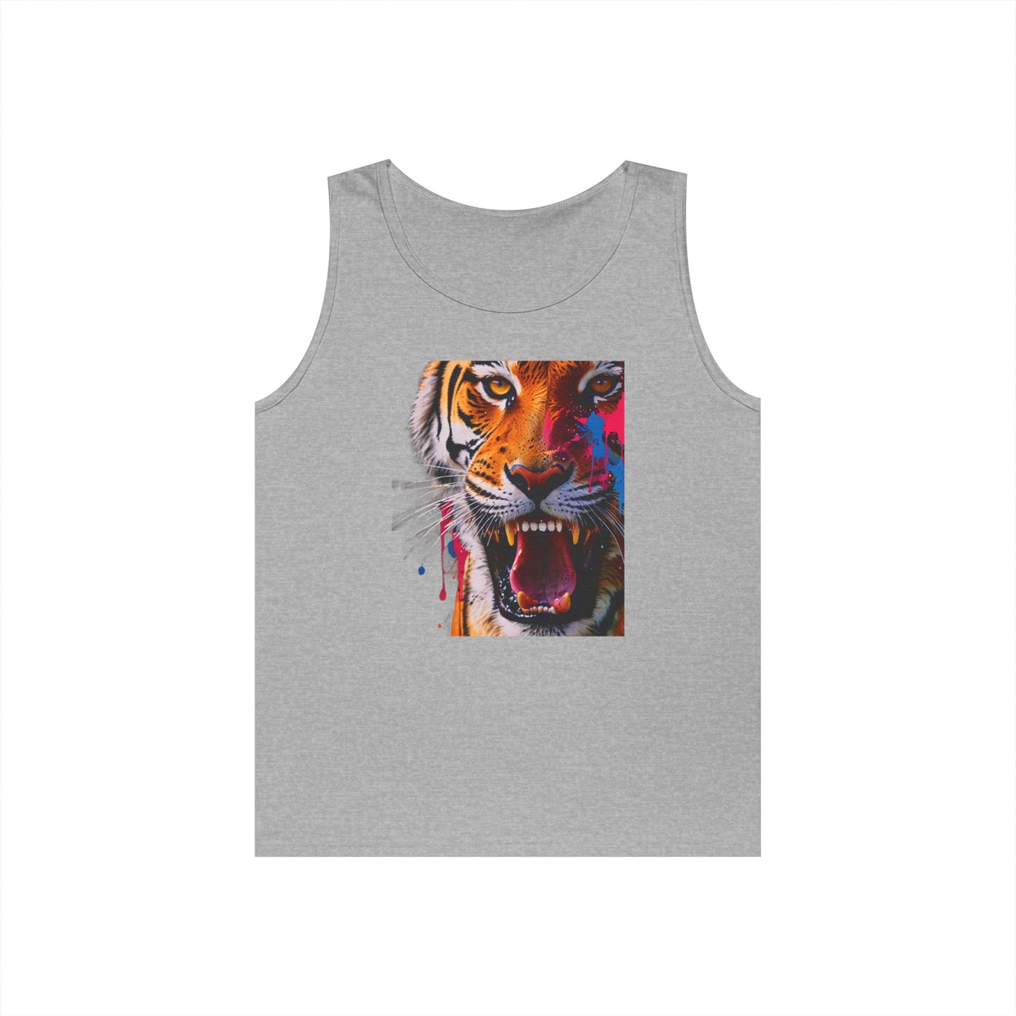 Bold Tiger Graphic Unisex Tank Top, Summer Attire, Animal Lover Gift, Fitness Shirt, Inspirational Apparel, Birthday Present