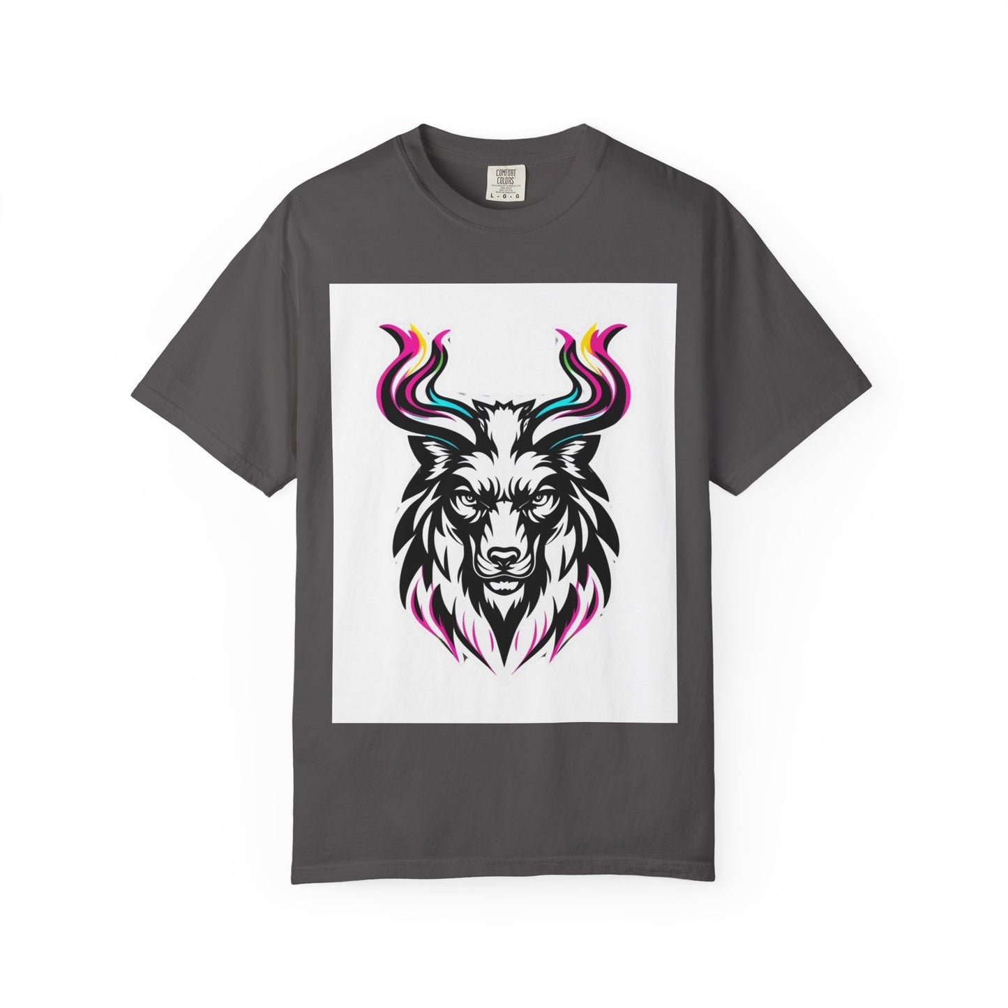 Colorful Graphic Tee with Animal Design, Unisex Garment-Dyed T-Shirt, Casual Wear, Gift for Animal Lovers, Summer Fashion