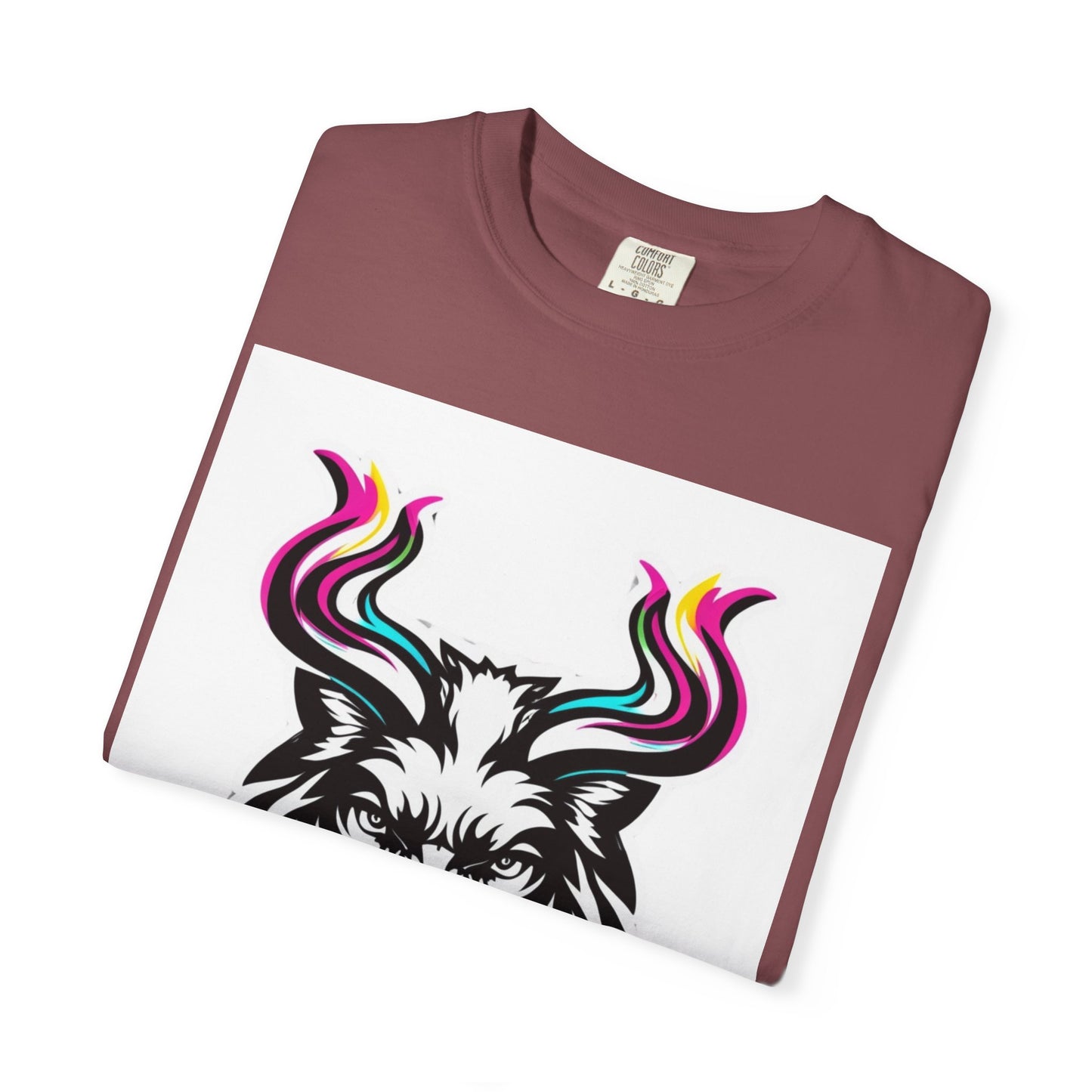 Colorful Graphic Tee with Animal Design, Unisex Garment-Dyed T-Shirt, Casual Wear, Gift for Animal Lovers, Summer Fashion