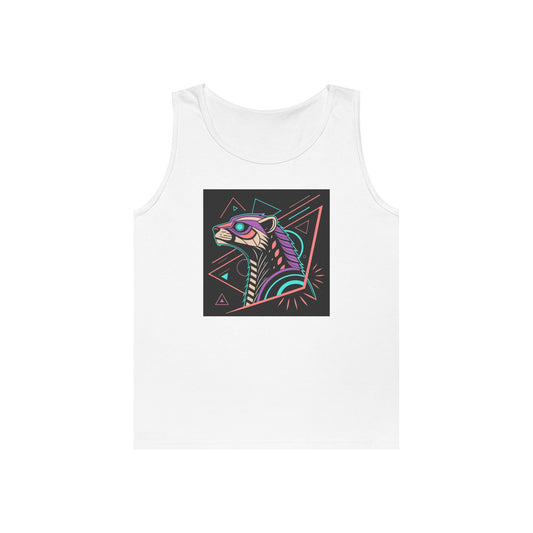 Vibrant Graphic Tank Top, Unisex Heavy Cotton Sleeveless Shirt, Festival Wear, Casual Summer Style, Unique Gift Idea