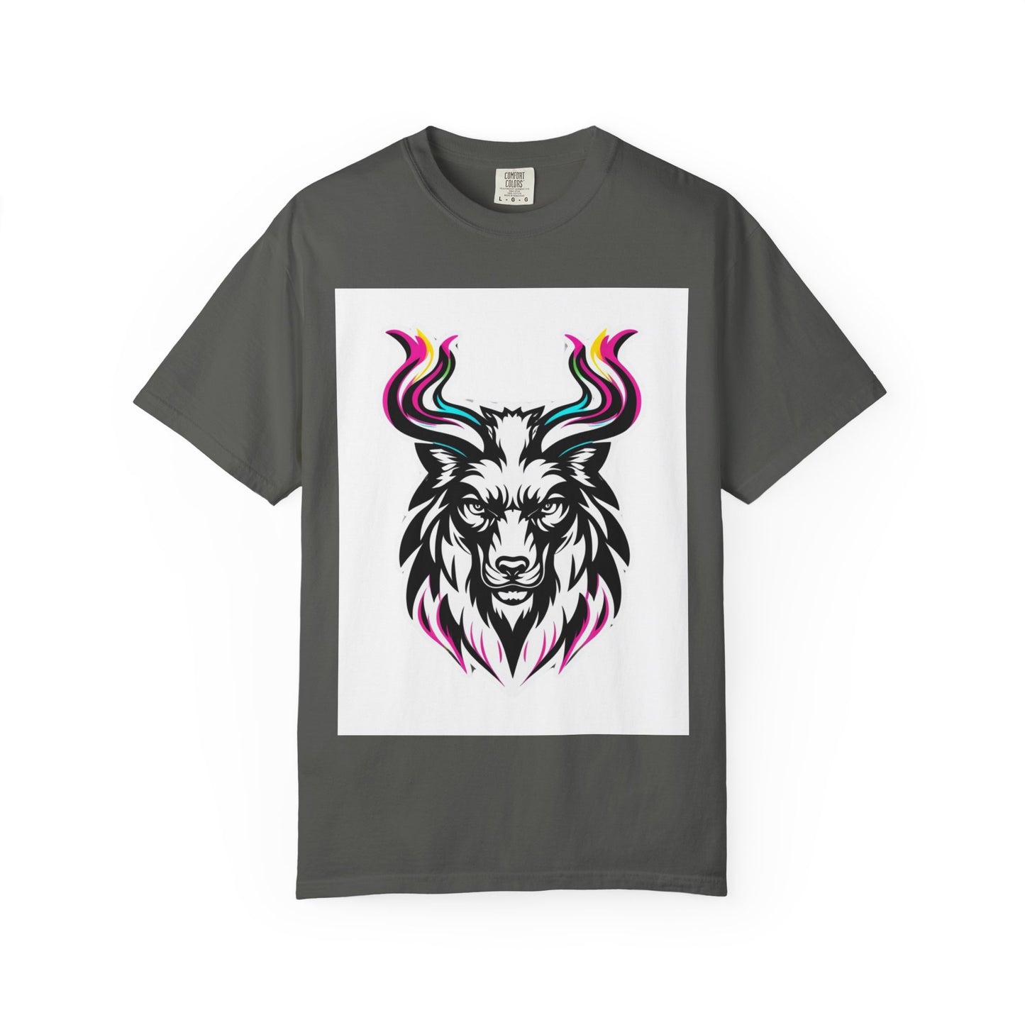 Colorful Graphic Tee with Animal Design, Unisex Garment-Dyed T-Shirt, Casual Wear, Gift for Animal Lovers, Summer Fashion