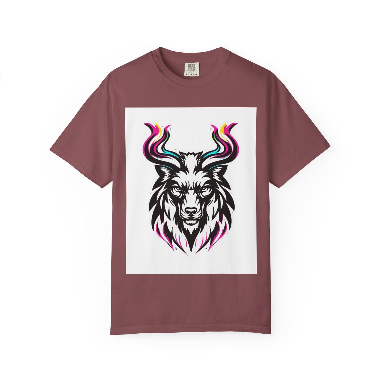 Colorful Graphic Tee with Animal Design, Unisex Garment-Dyed T-Shirt, Casual Wear, Gift for Animal Lovers, Summer Fashion