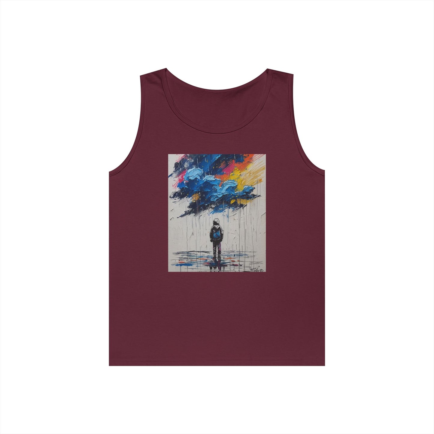 Artistic Unisex Heavy Cotton Tank Top - Inspirational Wall Art, Unique Graphic Tee, Summer Fashion, Gift for Art Lovers, Casual Wear