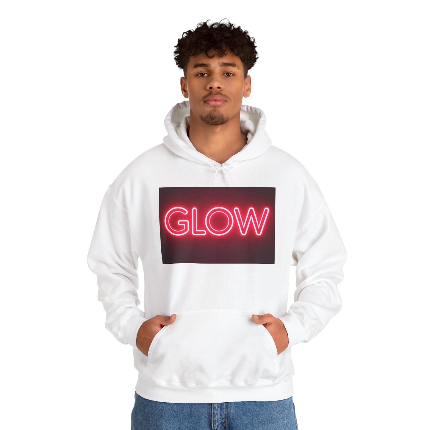 Neon Glow Hoodie — Pink Neon Sign Graphic Sweatshirt
