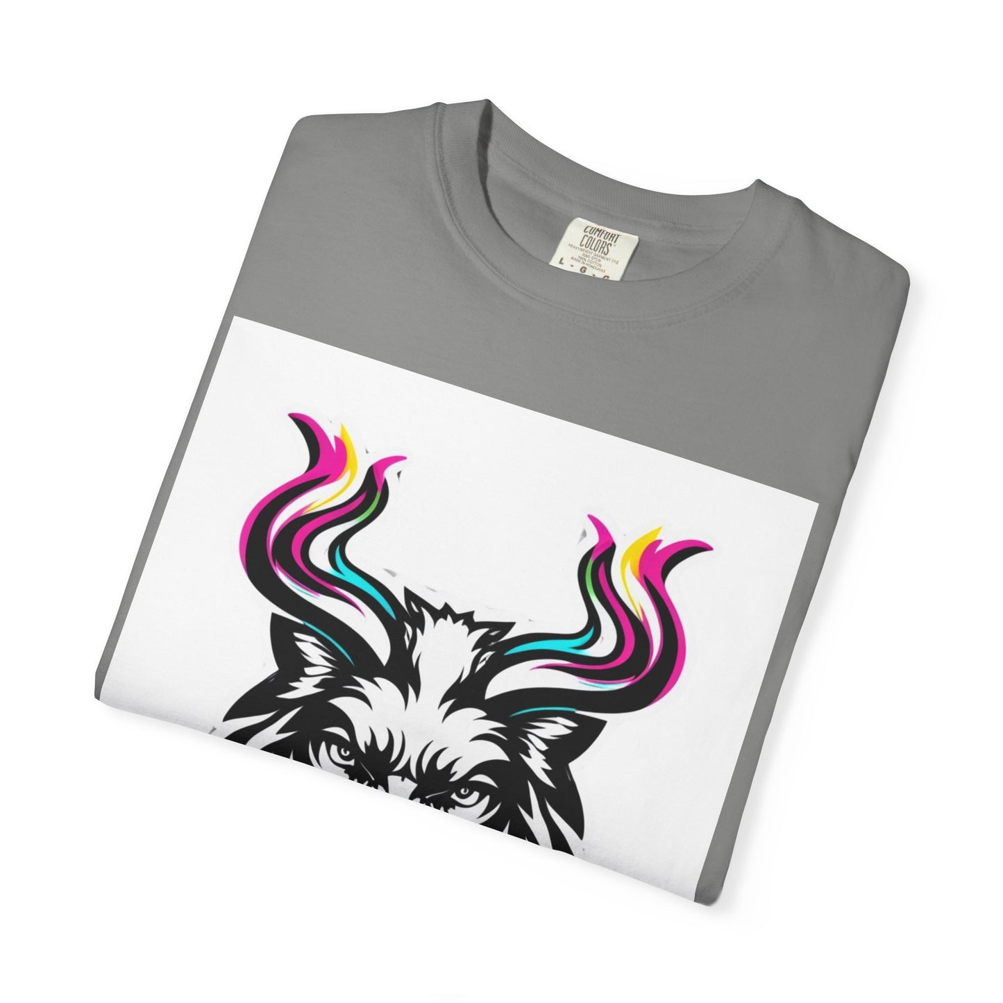 Colorful Graphic Tee with Animal Design, Unisex Garment-Dyed T-Shirt, Casual Wear, Gift for Animal Lovers, Summer Fashion