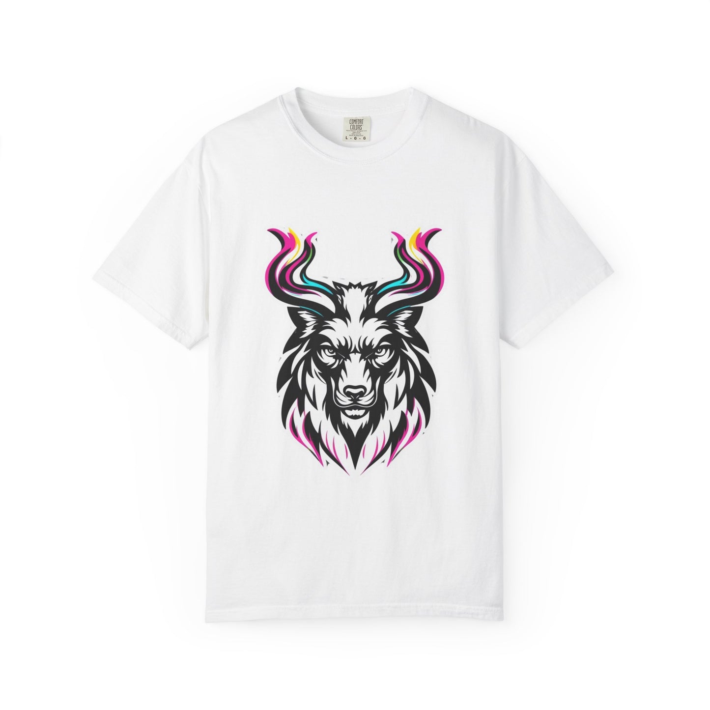 Colorful Graphic Tee with Animal Design, Unisex Garment-Dyed T-Shirt, Casual Wear, Gift for Animal Lovers, Summer Fashion