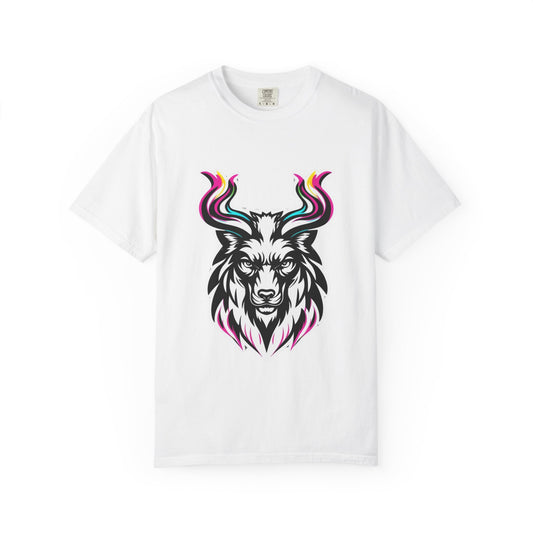 Colorful Graphic Tee with Animal Design, Unisex Garment-Dyed T-Shirt, Casual Wear, Gift for Animal Lovers, Summer Fashion