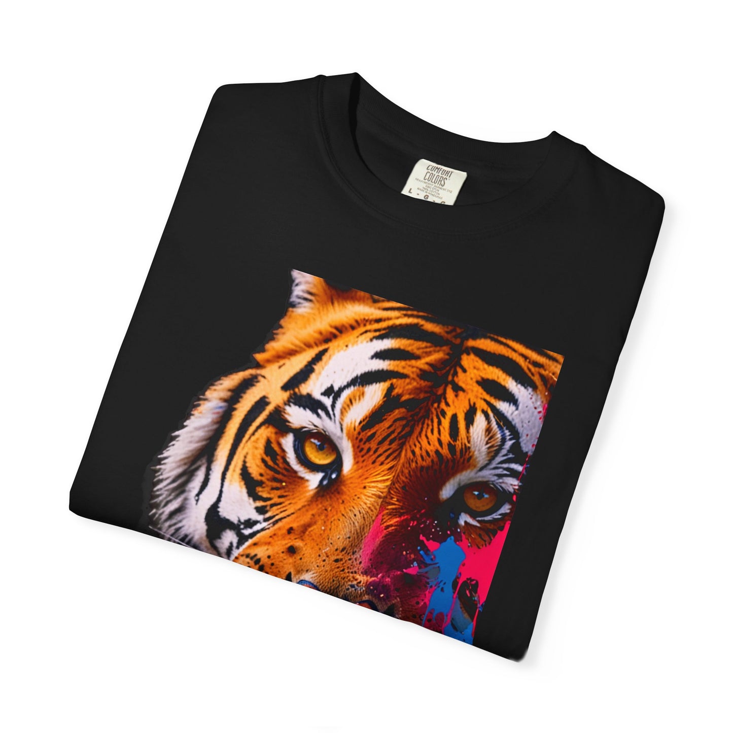 Fierce Tiger Graphic T-Shirt | Unisex Garment-Dyed Tee, Wild Animal Shirt, Nature Lover Gift, Statement Tee, Birthday and Casual Wear