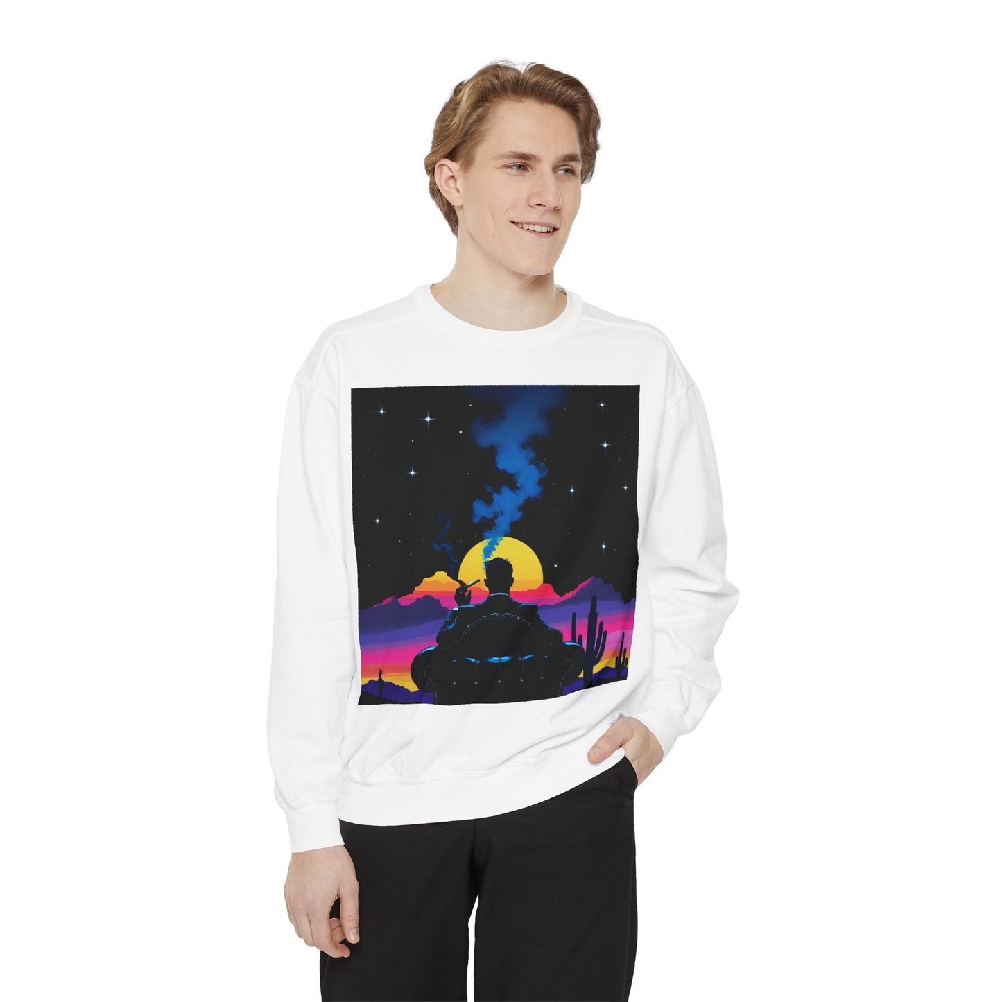 Unisex Sunset Vibes Sweatshirt - Cozy Retro Graphic Top for Adults, Gift for Her, Him, Casual Wear, Fall Fashion