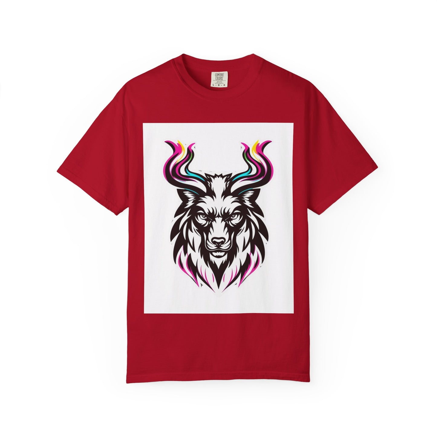 Colorful Graphic Tee with Animal Design, Unisex Garment-Dyed T-Shirt, Casual Wear, Gift for Animal Lovers, Summer Fashion