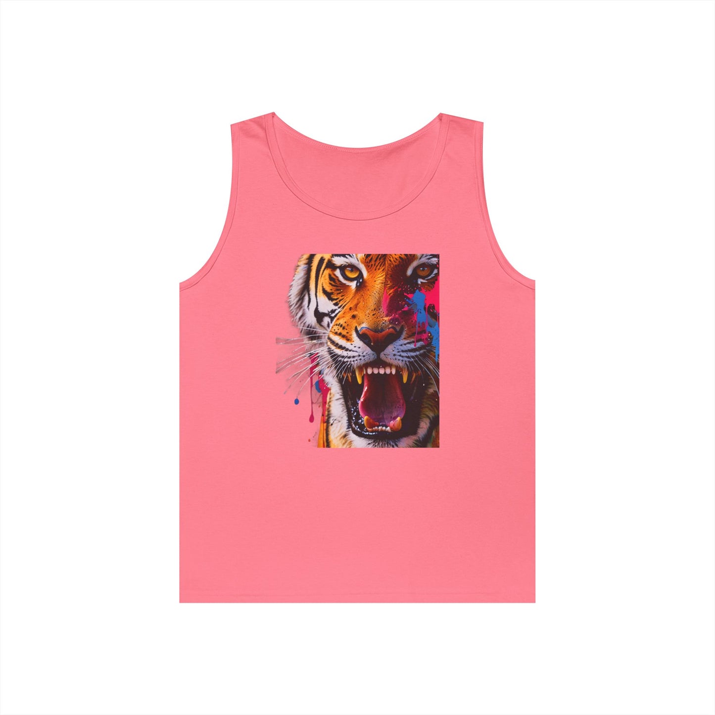 Bold Tiger Graphic Unisex Tank Top, Summer Attire, Animal Lover Gift, Fitness Shirt, Inspirational Apparel, Birthday Present