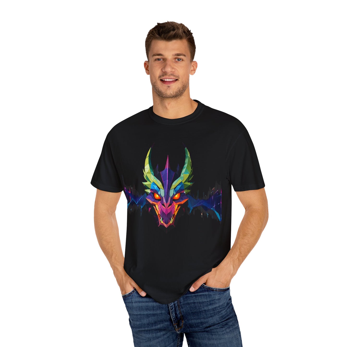 Colorful Dragon Artwork T-Shirt, Unique Graphic Tee, Unisex Casual Wear, Perfect Gift for Gamers, Birthday Gift, Art Enthusiasts