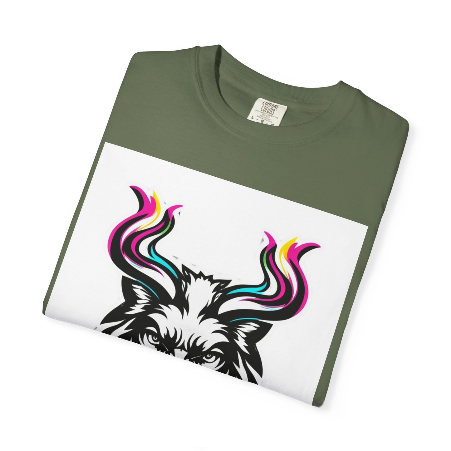 Colorful Graphic Tee with Animal Design, Unisex Garment-Dyed T-Shirt, Casual Wear, Gift for Animal Lovers, Summer Fashion