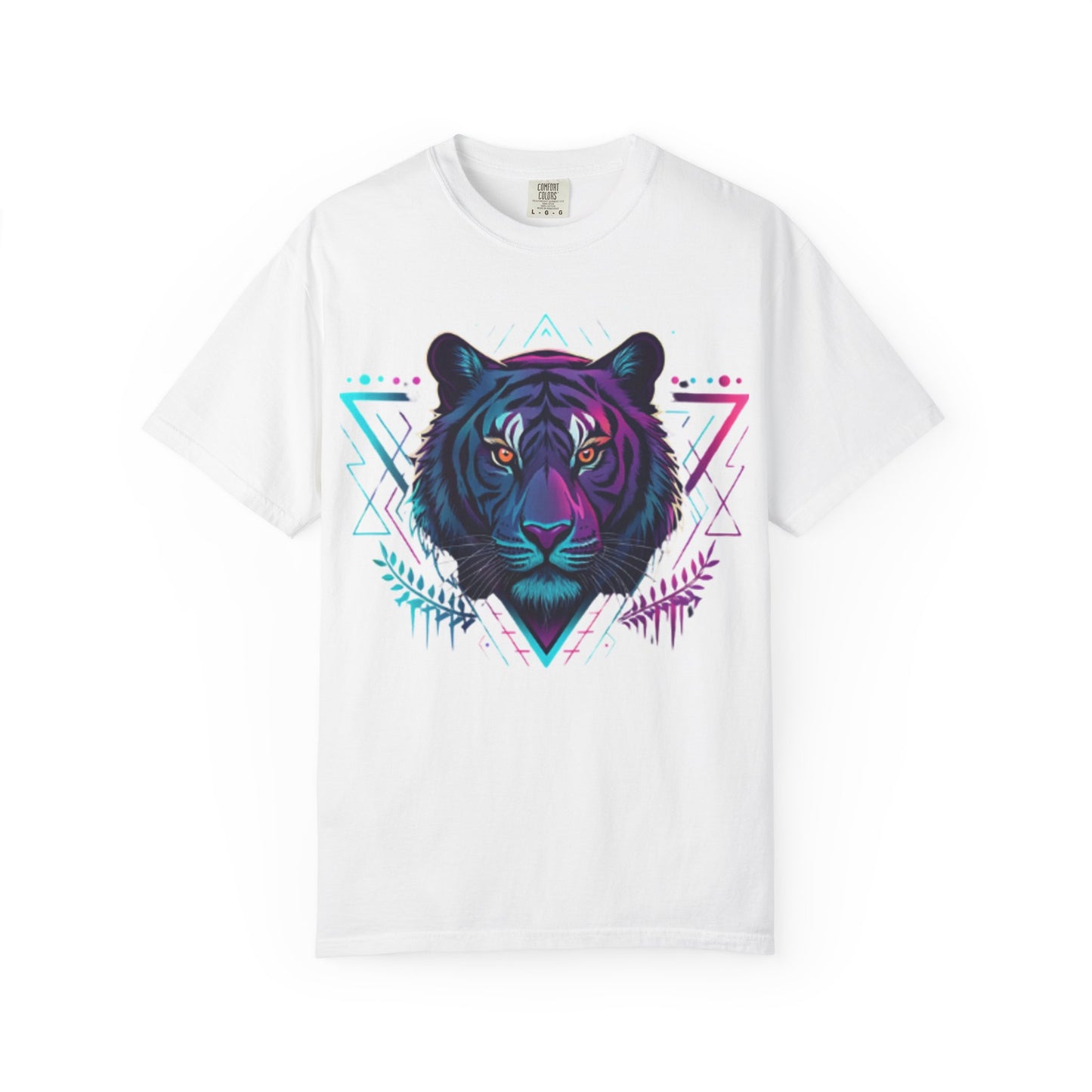 Vibrant Tiger Graphic Tee, Unisex Nature Lover Shirt, Festival Wear, Plus-Size Apparel, Eco-Friendly Gift