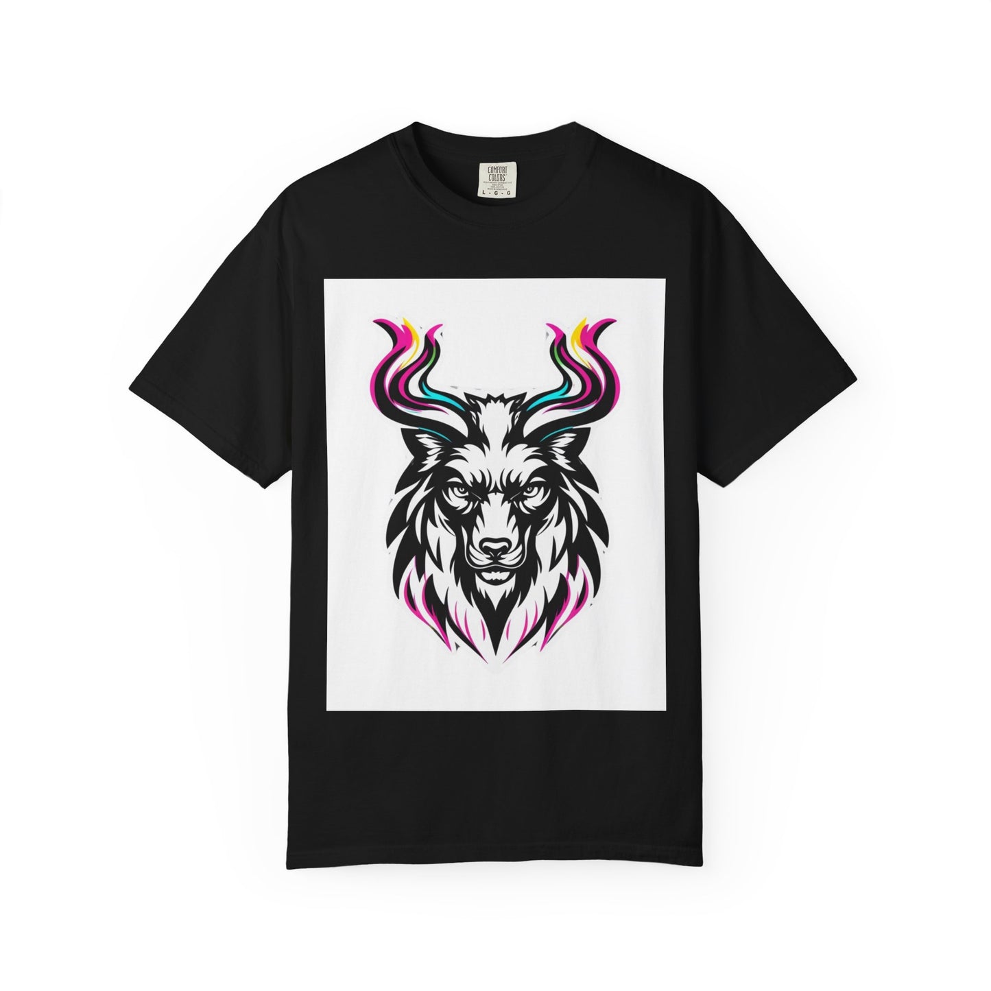 Colorful Graphic Tee with Animal Design, Unisex Garment-Dyed T-Shirt, Casual Wear, Gift for Animal Lovers, Summer Fashion