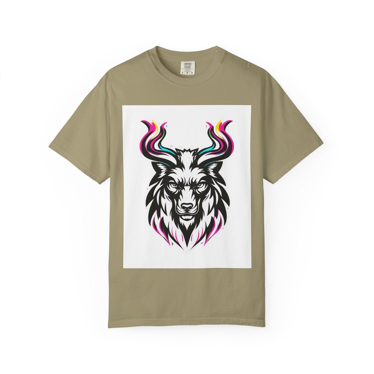 Colorful Graphic Tee with Animal Design, Unisex Garment-Dyed T-Shirt, Casual Wear, Gift for Animal Lovers, Summer Fashion