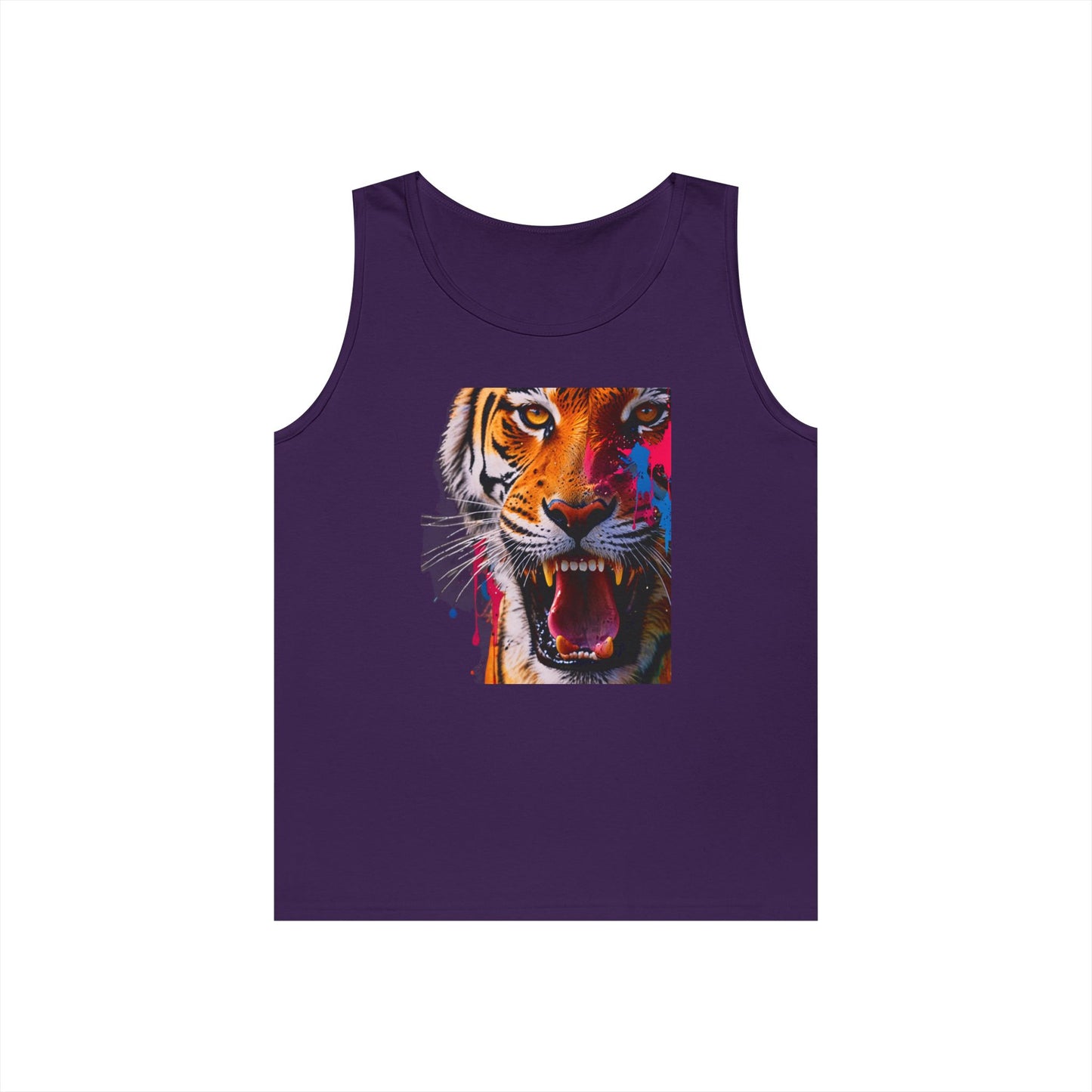 Bold Tiger Graphic Unisex Tank Top, Summer Attire, Animal Lover Gift, Fitness Shirt, Inspirational Apparel, Birthday Present