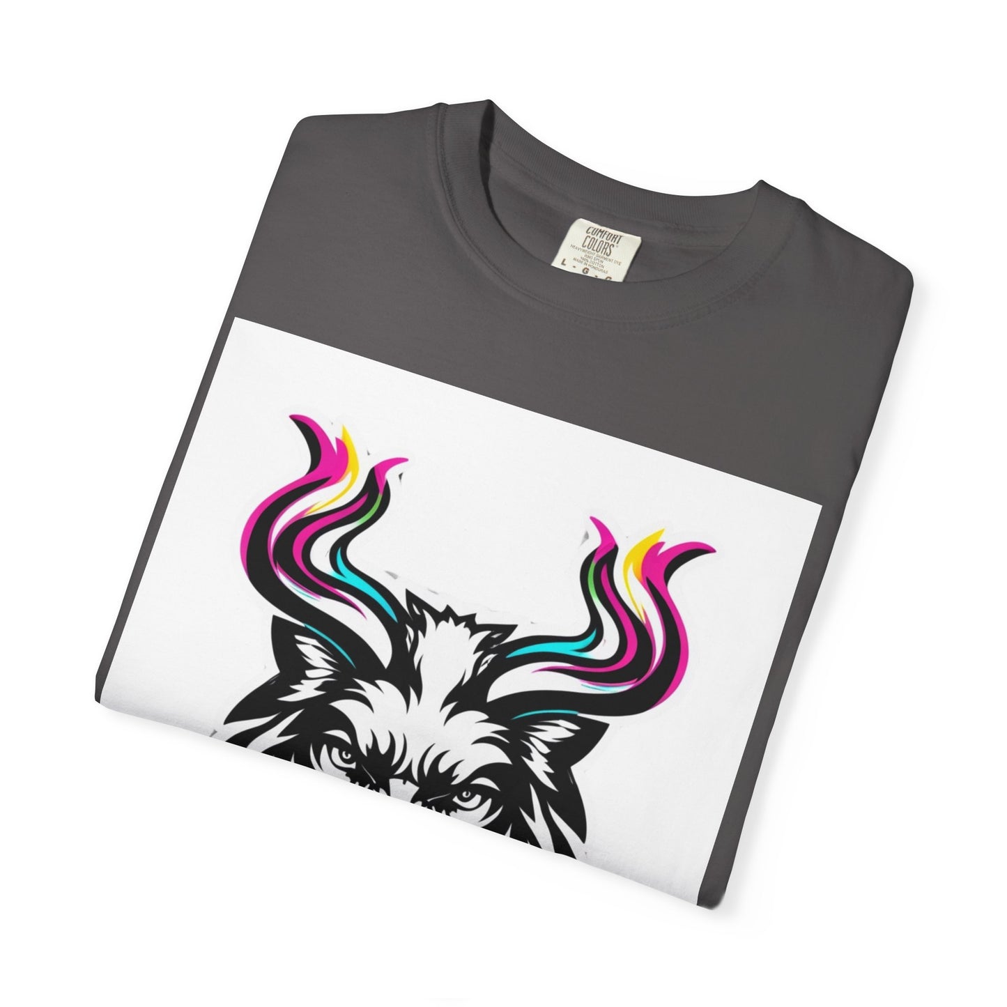 Colorful Graphic Tee with Animal Design, Unisex Garment-Dyed T-Shirt, Casual Wear, Gift for Animal Lovers, Summer Fashion
