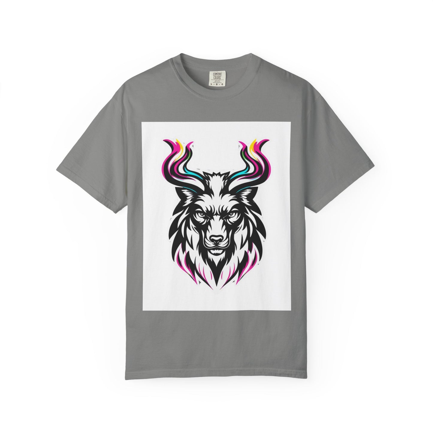Colorful Graphic Tee with Animal Design, Unisex Garment-Dyed T-Shirt, Casual Wear, Gift for Animal Lovers, Summer Fashion