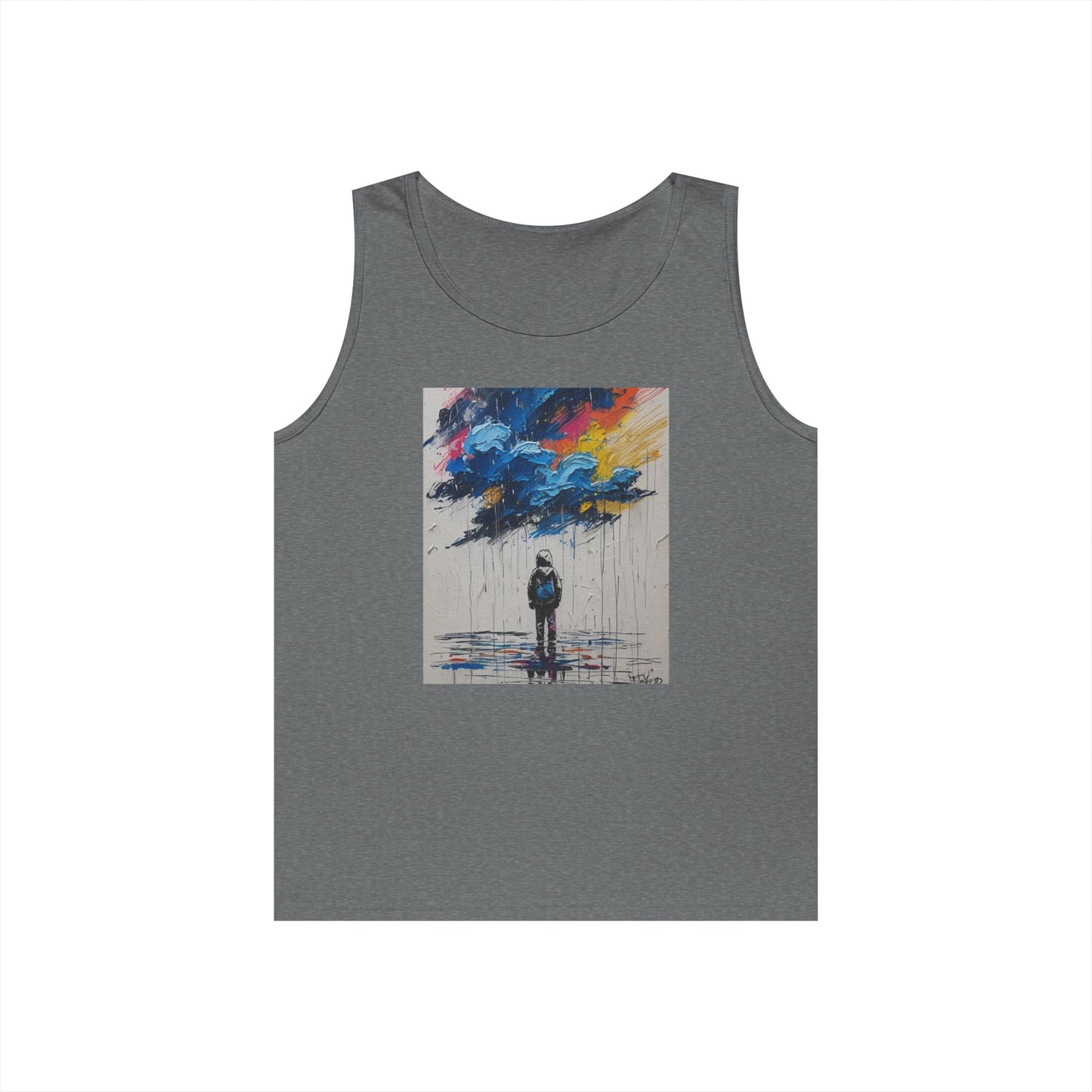 Artistic Unisex Heavy Cotton Tank Top - Inspirational Wall Art, Unique Graphic Tee, Summer Fashion, Gift for Art Lovers, Casual Wear