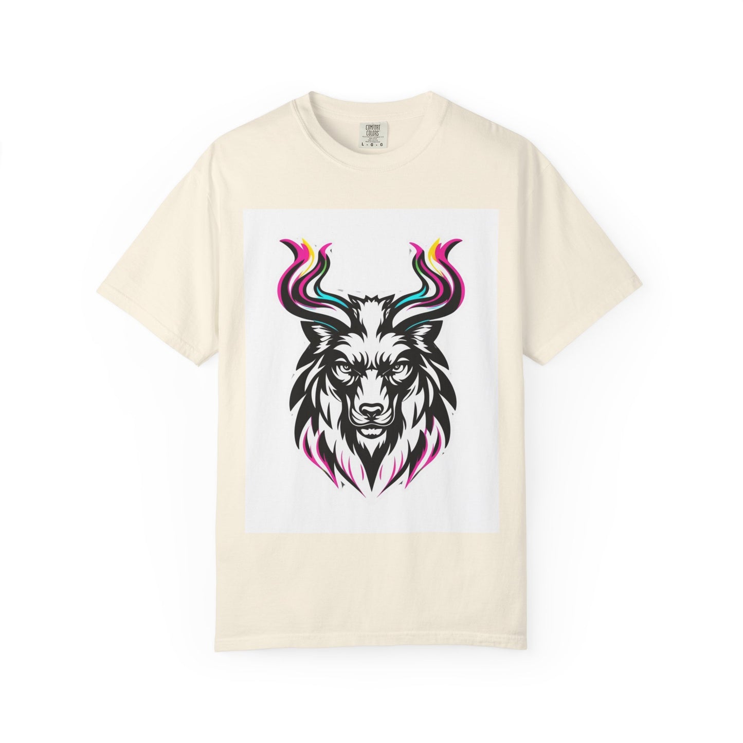 Colorful Graphic Tee with Animal Design, Unisex Garment-Dyed T-Shirt, Casual Wear, Gift for Animal Lovers, Summer Fashion