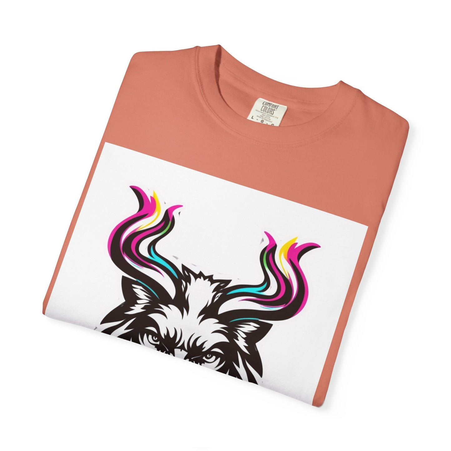 Colorful Graphic Tee with Animal Design, Unisex Garment-Dyed T-Shirt, Casual Wear, Gift for Animal Lovers, Summer Fashion