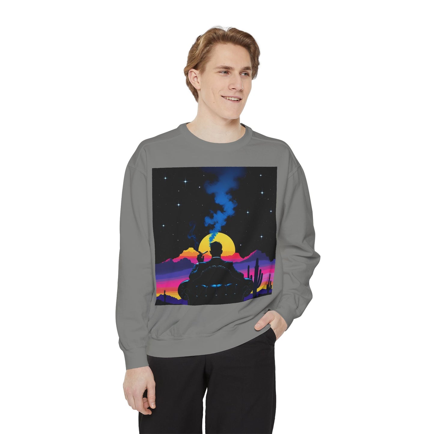 Unisex Sunset Vibes Sweatshirt - Cozy Retro Graphic Top for Adults, Gift for Her, Him, Casual Wear, Fall Fashion
