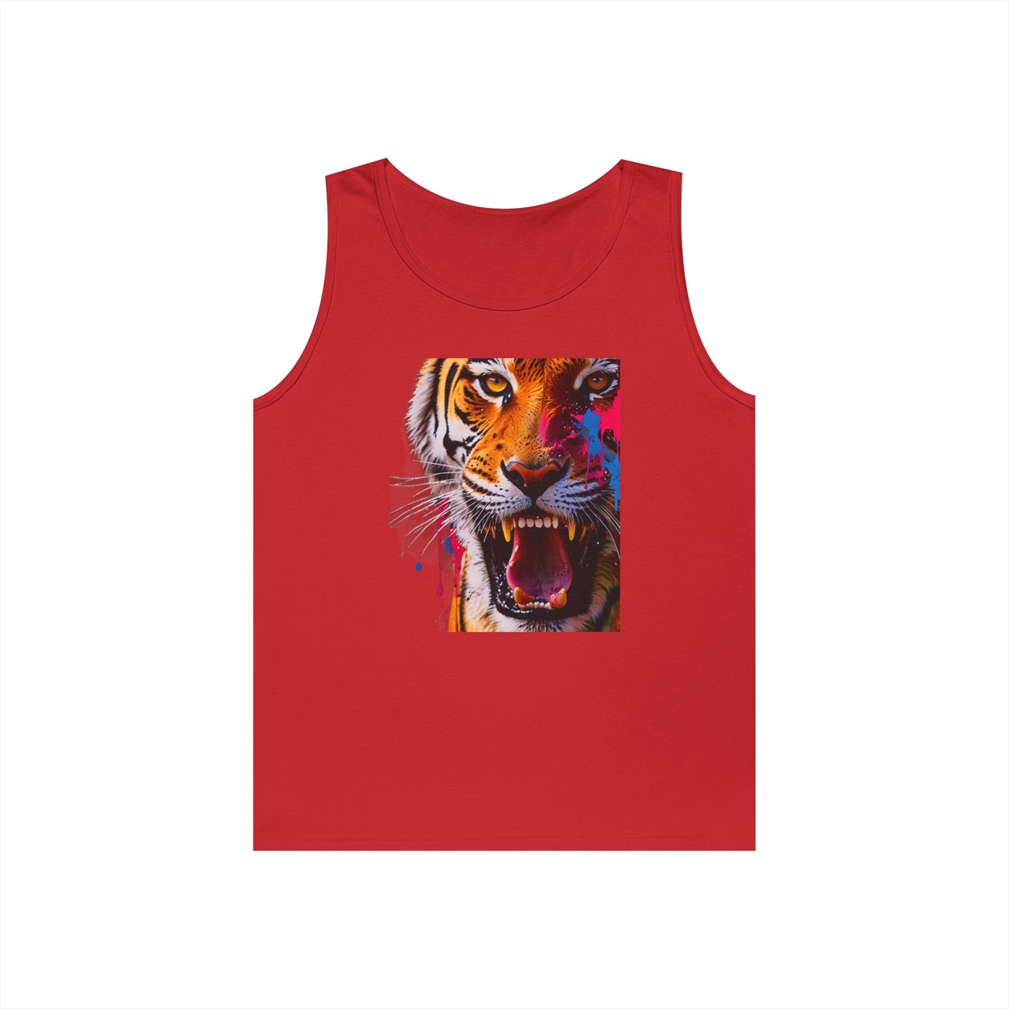 Bold Tiger Graphic Unisex Tank Top, Summer Attire, Animal Lover Gift, Fitness Shirt, Inspirational Apparel, Birthday Present