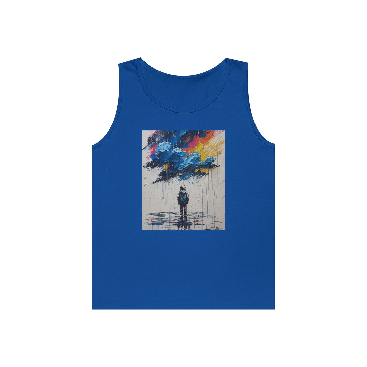Artistic Unisex Heavy Cotton Tank Top - Inspirational Wall Art, Unique Graphic Tee, Summer Fashion, Gift for Art Lovers, Casual Wear