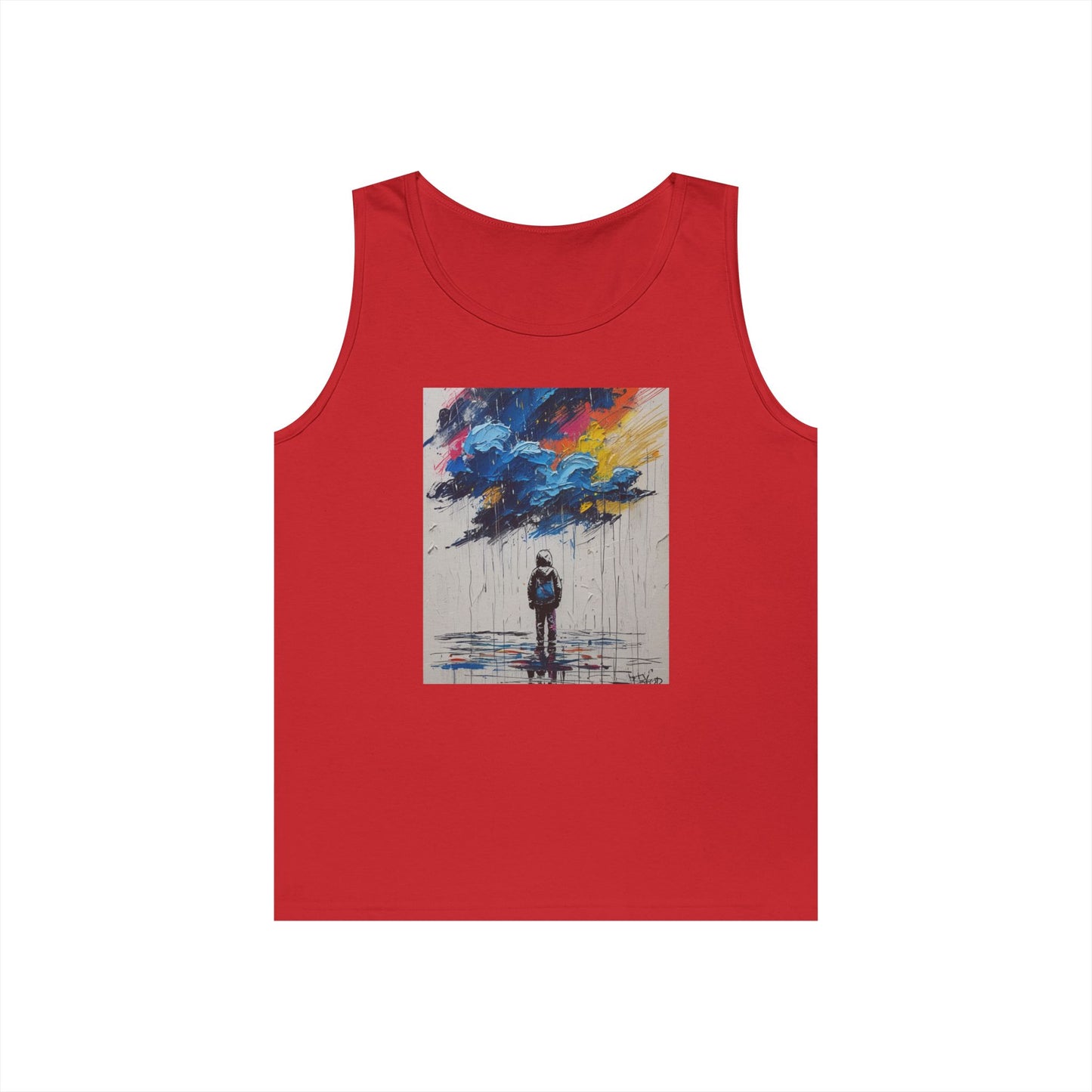 Artistic Unisex Heavy Cotton Tank Top - Inspirational Wall Art, Unique Graphic Tee, Summer Fashion, Gift for Art Lovers, Casual Wear
