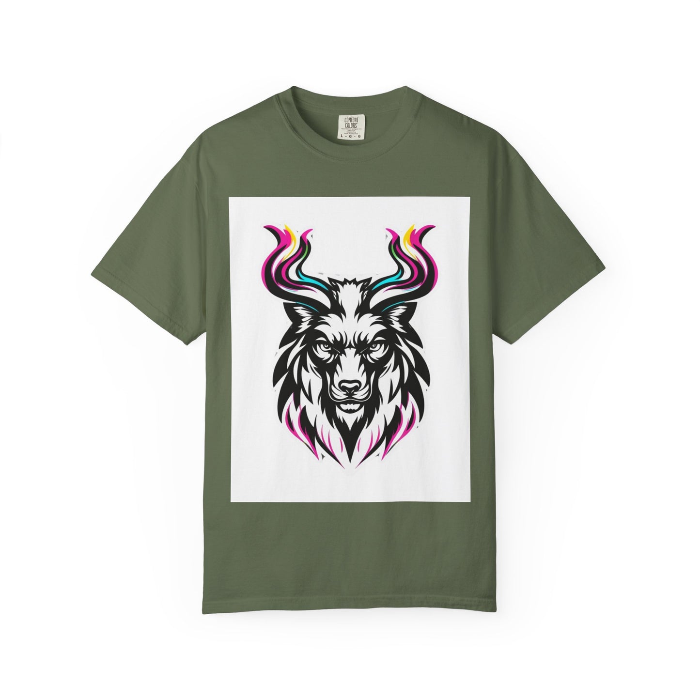 Colorful Graphic Tee with Animal Design, Unisex Garment-Dyed T-Shirt, Casual Wear, Gift for Animal Lovers, Summer Fashion