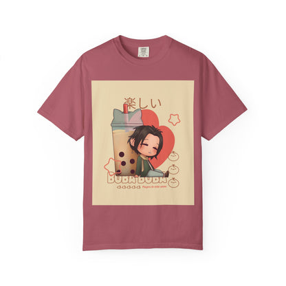 Boba Lover Anime Tee — Kawaii Bubble Tea Shirt with Japanese Text